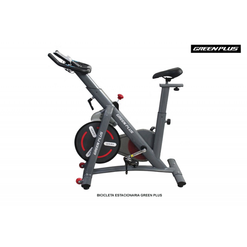 Bicicleta Estacionaria Spinning Green Plus Gris Oxford